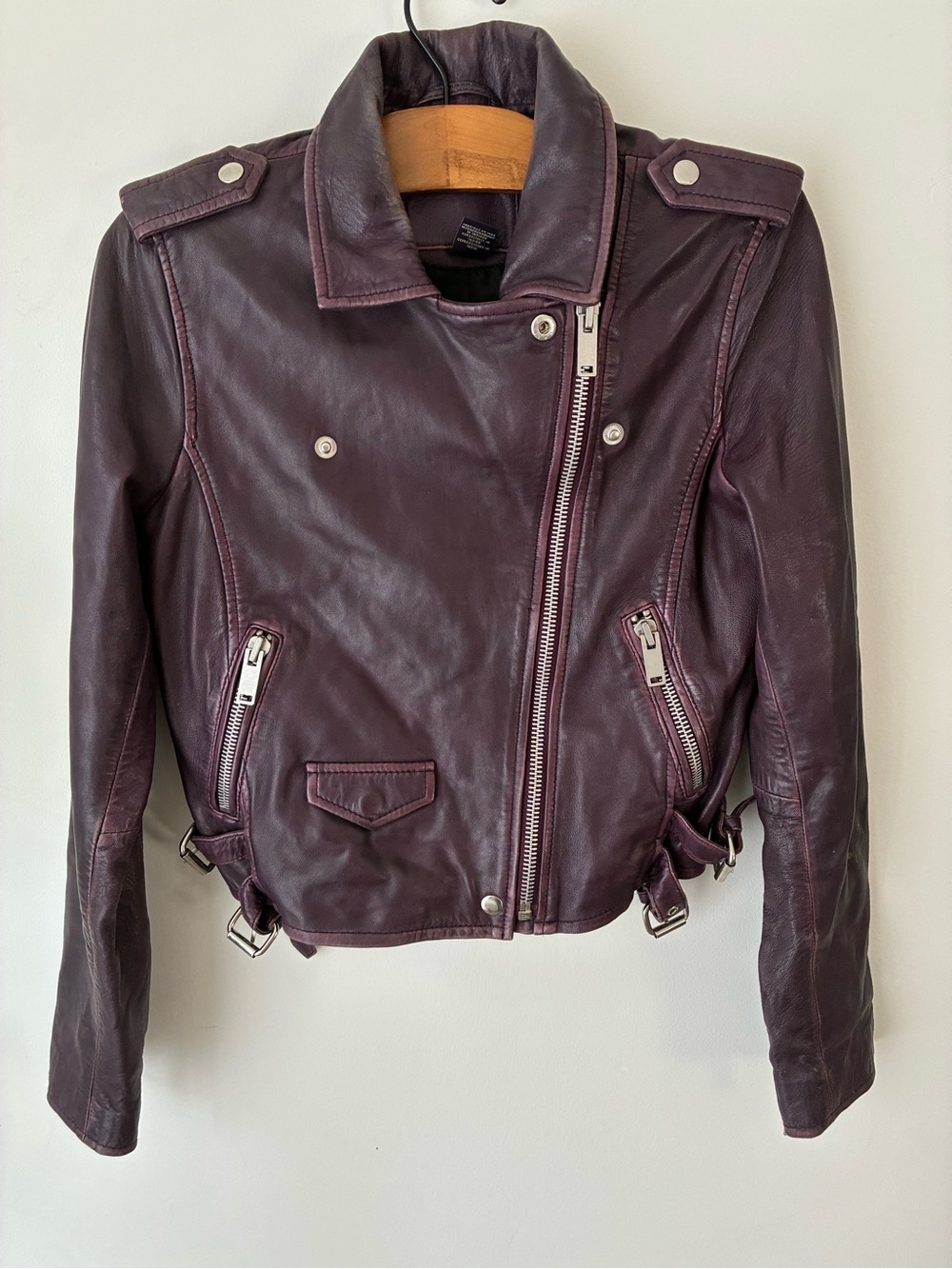 Amaryllis Jacket Women’s Small Leather Jacket Distressed Moto